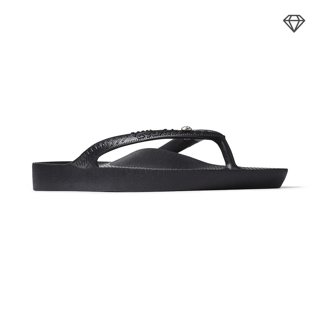 Arch Support Flip Flops - Classic - Crystal Black - Image 12
