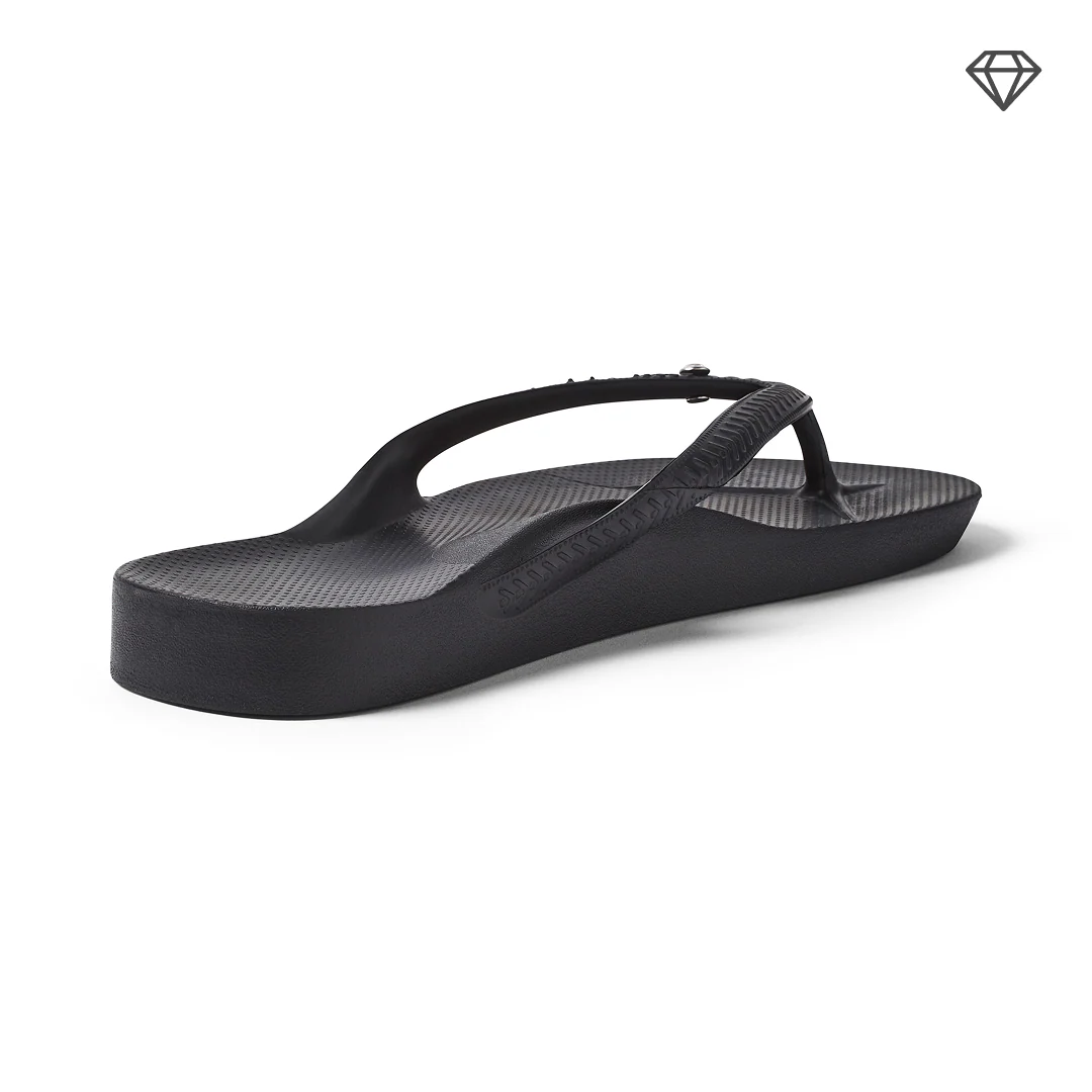 Arch Support Flip Flops - Classic - Crystal Black - Image 13