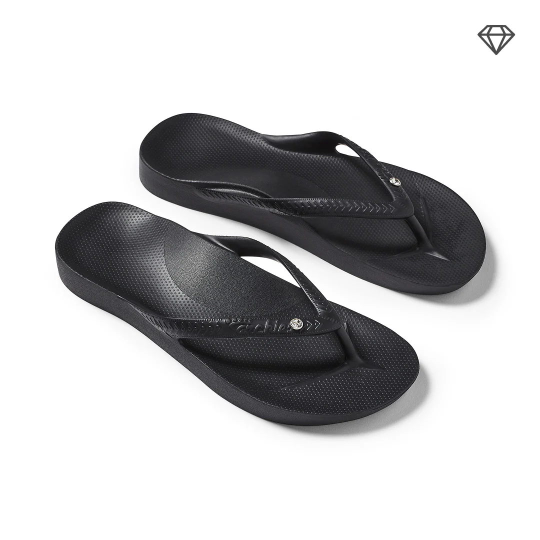 Arch Support Flip Flops - Classic - Crystal Black - Image 9